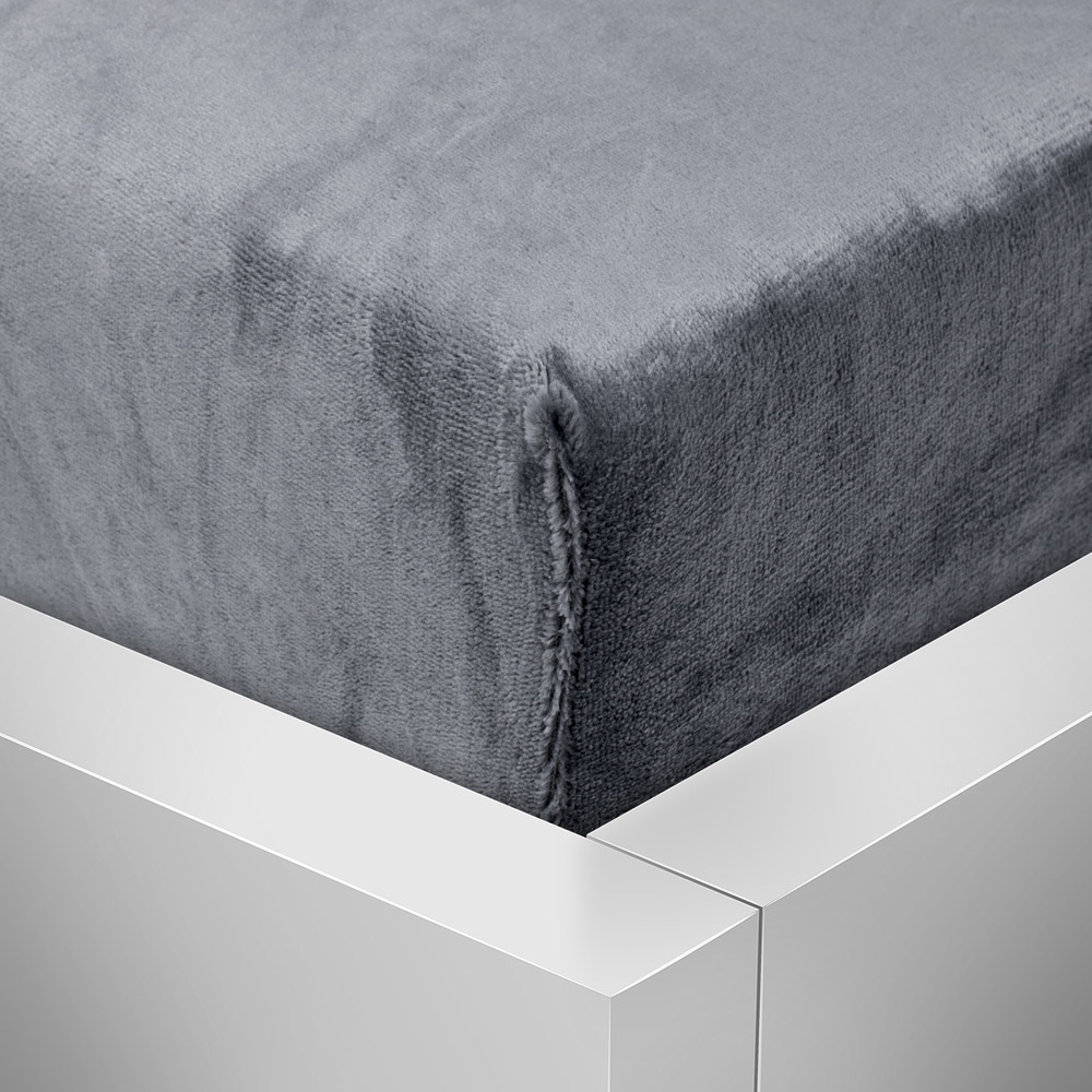 TP Mikroplyšové prostěradlo 90x200 Elegance - Tmavě šedá