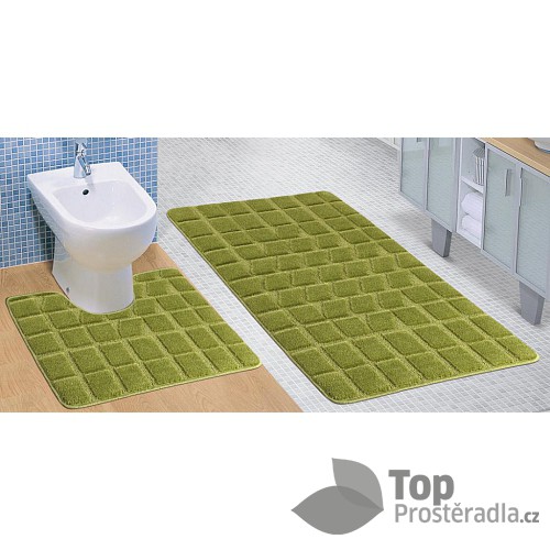 Koupelnová a WC předložka zelený mech
