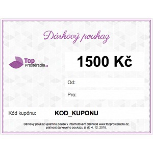Dárkový poukaz na 1500 Kč