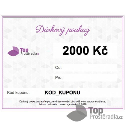 Dárkový poukaz na 2000 Kč