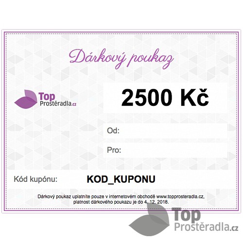 Dárkový poukaz na 2500 Kč
