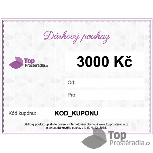 Dárkový poukaz na 3000 Kč