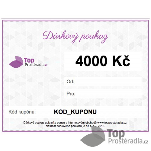 Dárkový poukaz na 4000 Kč
