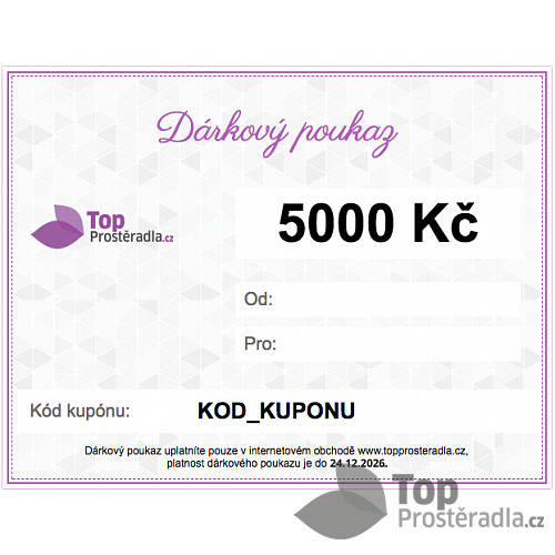 Dárkový poukaz na 5000 Kč