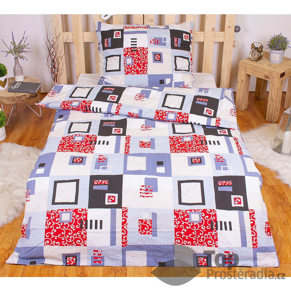 TP Krepové povlečení 140x200 70x90 Patchwork