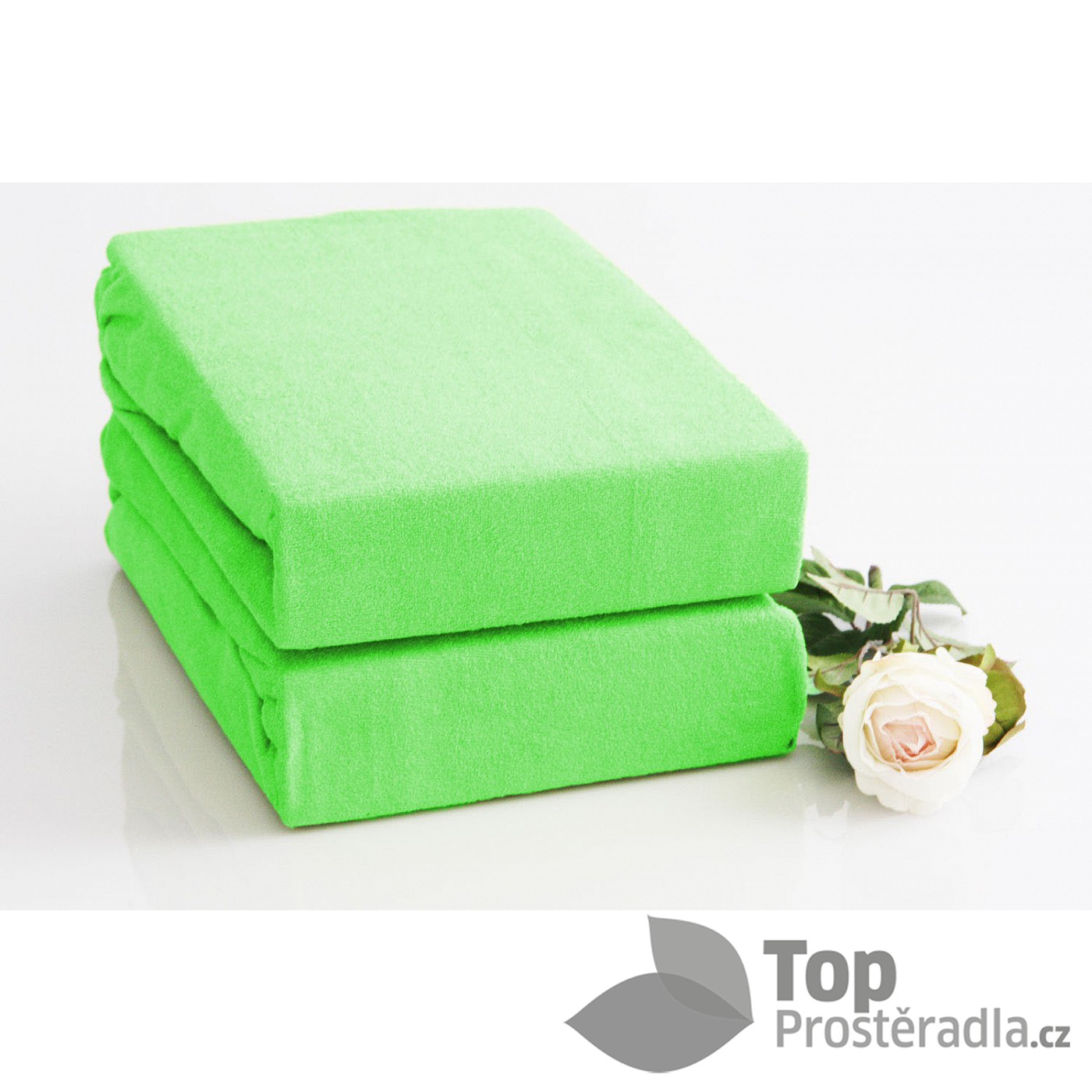 TP Froté prostěradlo Premium 190g/m2 90x200 Světle zelená