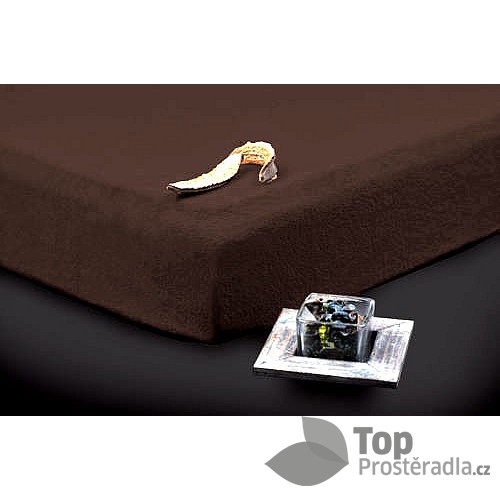 TP Froté prostěradlo Premium 190g/m2 90x200 Tmavě hnědá