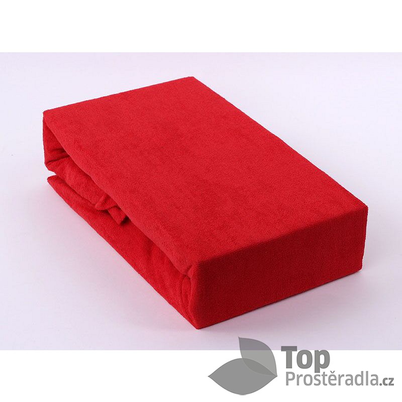 TP Froté prostěradlo Premium 190g/m2 90x200 Červená