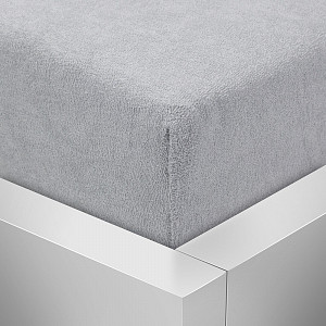 Froté prostěradlo 180x200 Premium - Světle šedá
