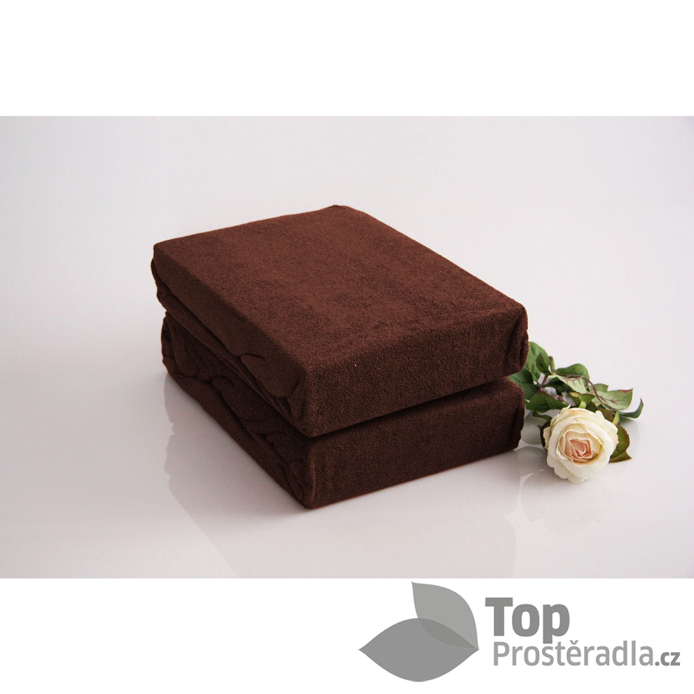 TP Froté prostěradlo Premium 190g/m2 180x200 Tmavě hnědá
