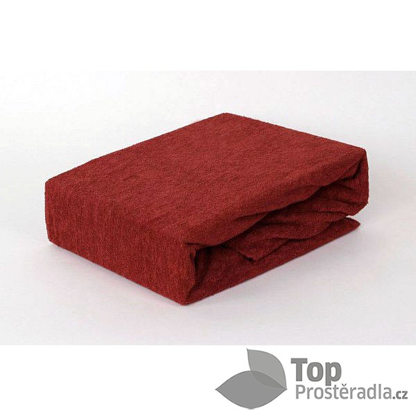 TP Froté prostěradlo Premium 190g/m2 180x200 Rezavá Hnědá