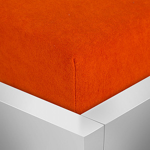 Froté prostěradlo 180x200 Premium - Oranžová