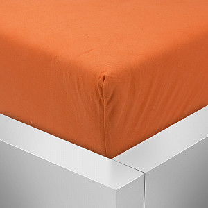 Jersey prostěradlo 90x200 Premium - Oranžová
