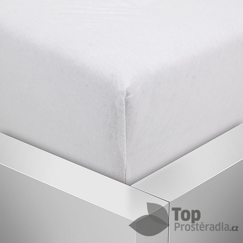 Jersey prostěradlo 90x200 Premium - Bílá