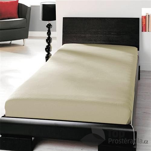 TP Jersey prostěradlo Premium 190g/m2 90x200 Béžová