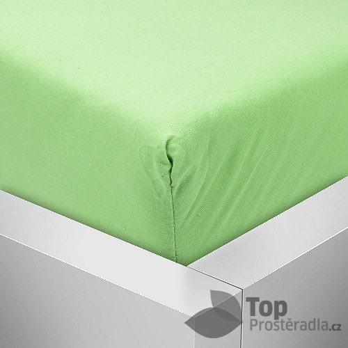 Jersey prostěradlo 90x200 Premium - Zelená
