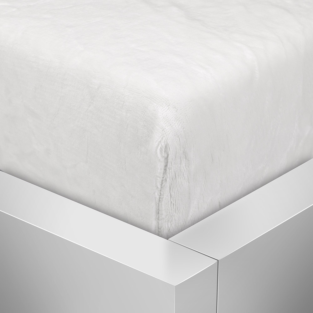 TP Mikroplyšové prostěradlo 90x200 Elegance - Bílá
