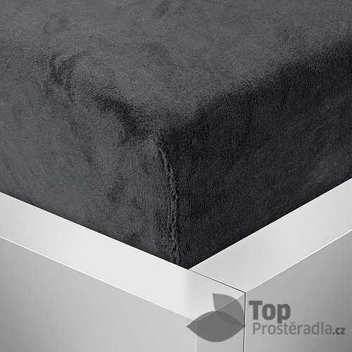Mikroplyšové prostěradlo 90x200 Elegance - Černá