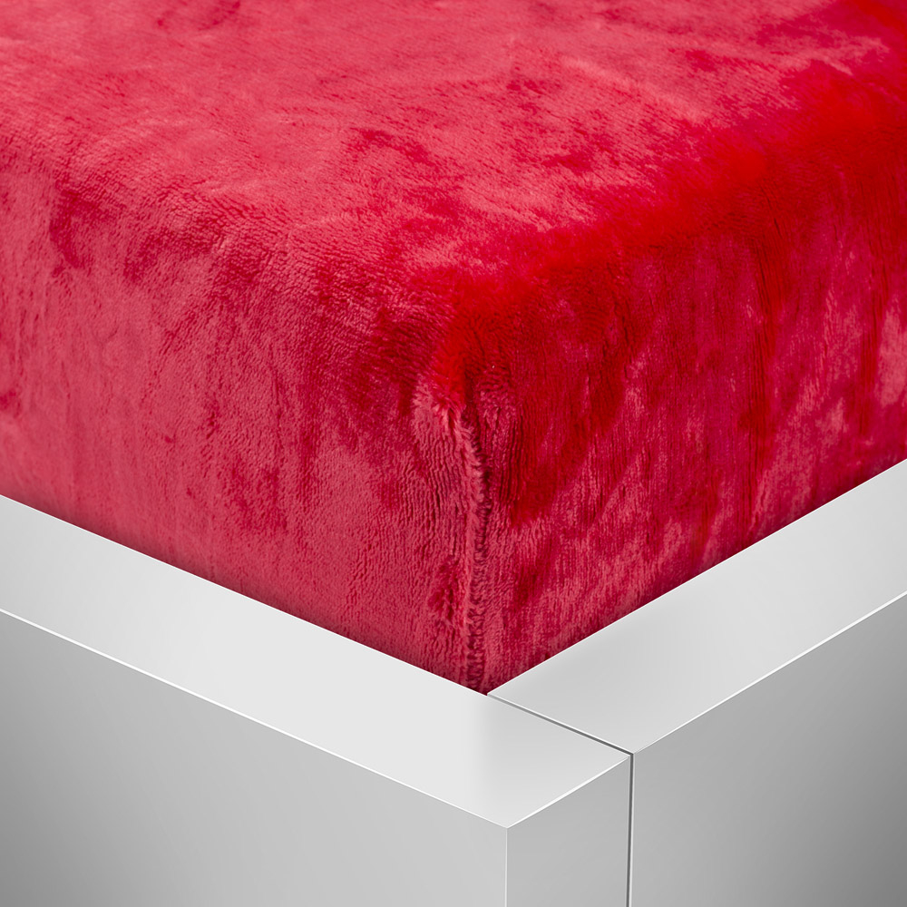 TP Mikroplyšové prostěradlo 90x200 Elegance - Červená