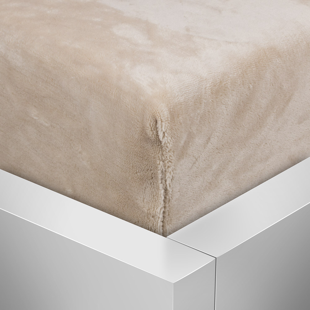 Fotografie TP Mikroplyšové prostěradlo 90x200 Elegance - Béžová