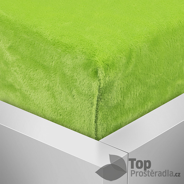 Mikroplyšové prostěradlo 180x200 Elegance – Zelená