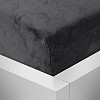 Mikroplyšové prostěradlo 180x200 Elegance - Černá