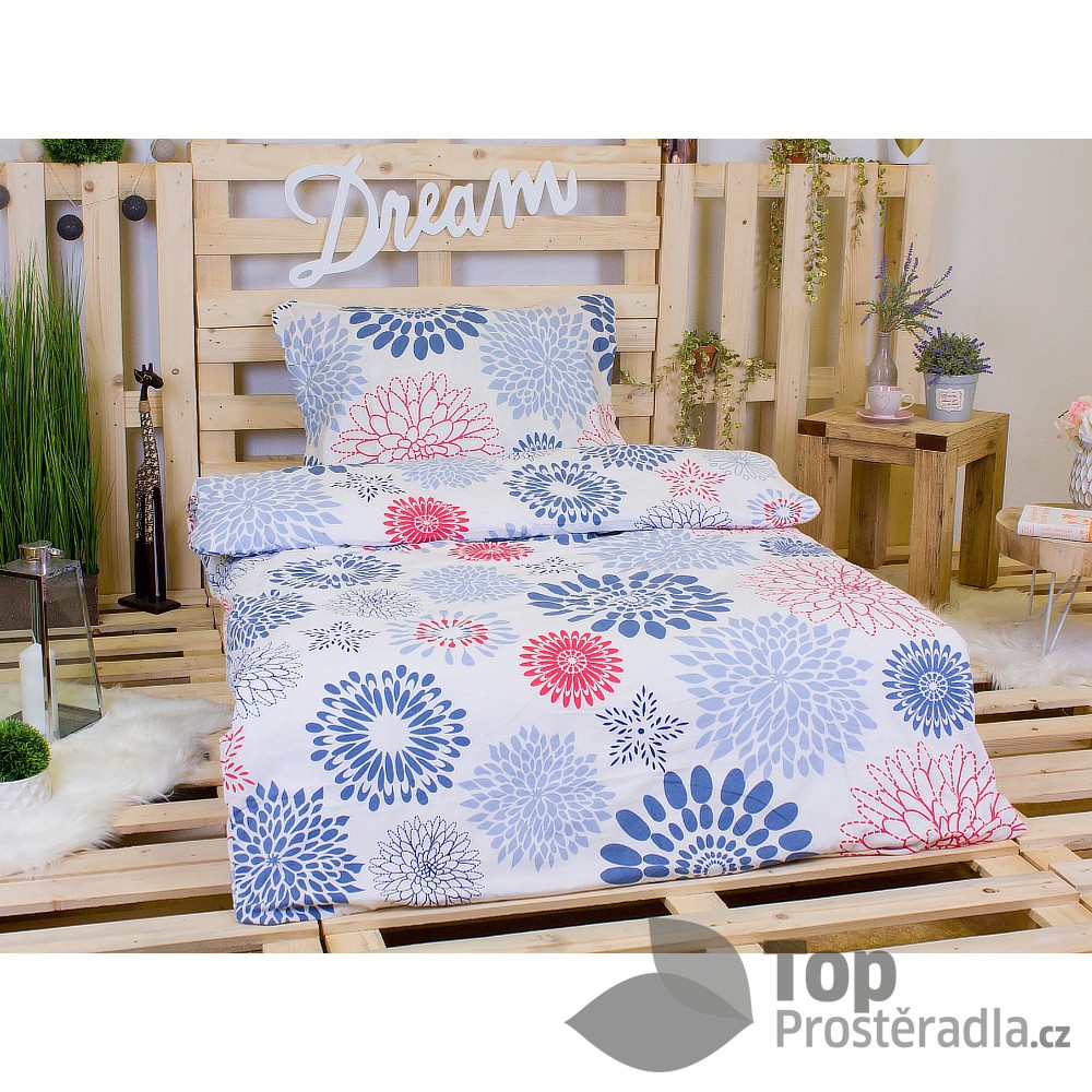 TOP FLANELOVÉ POVLEČENÍ DELUXE 140x200+70x90 Květování