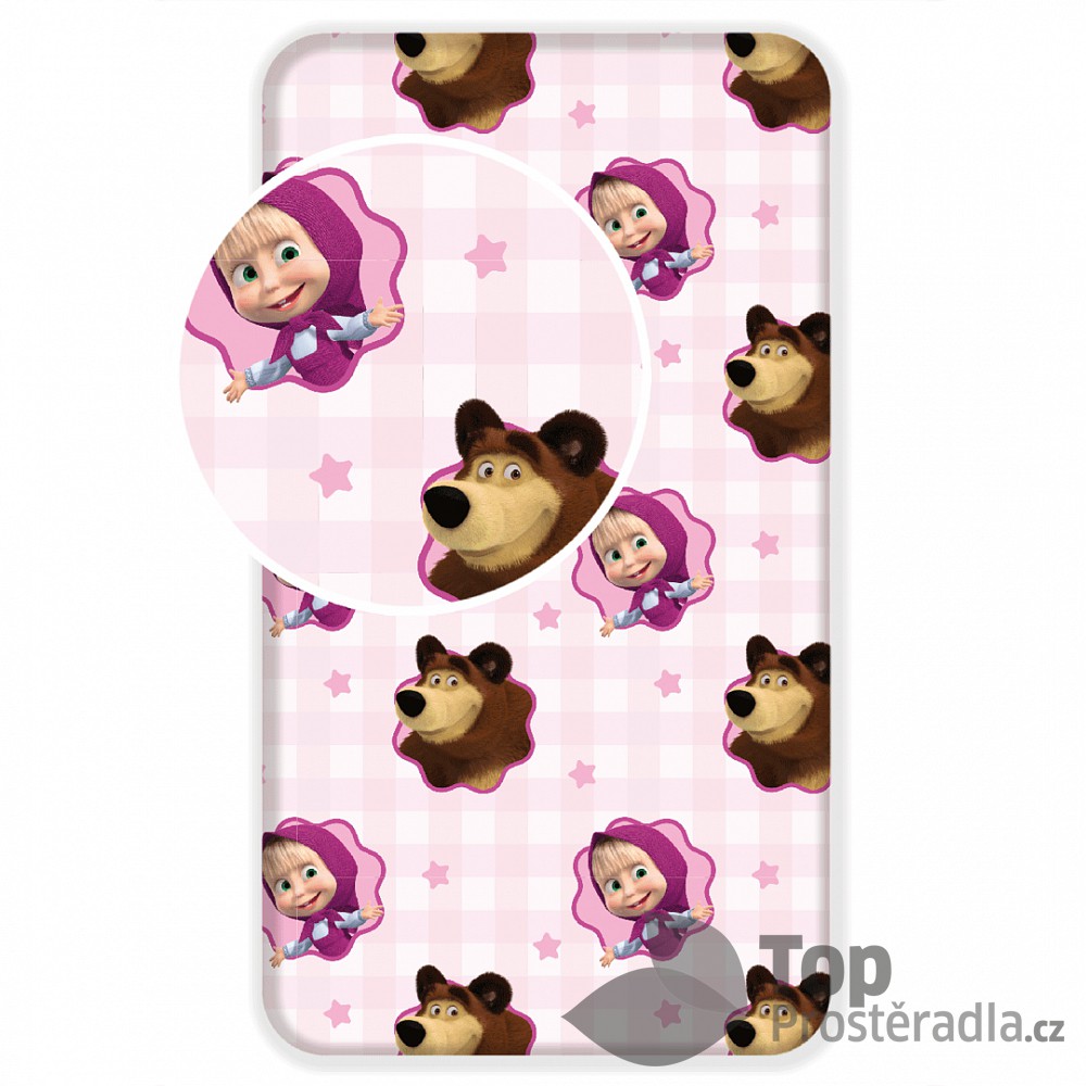 Bavlněné povlečení 90x200 Máša a medvěd
