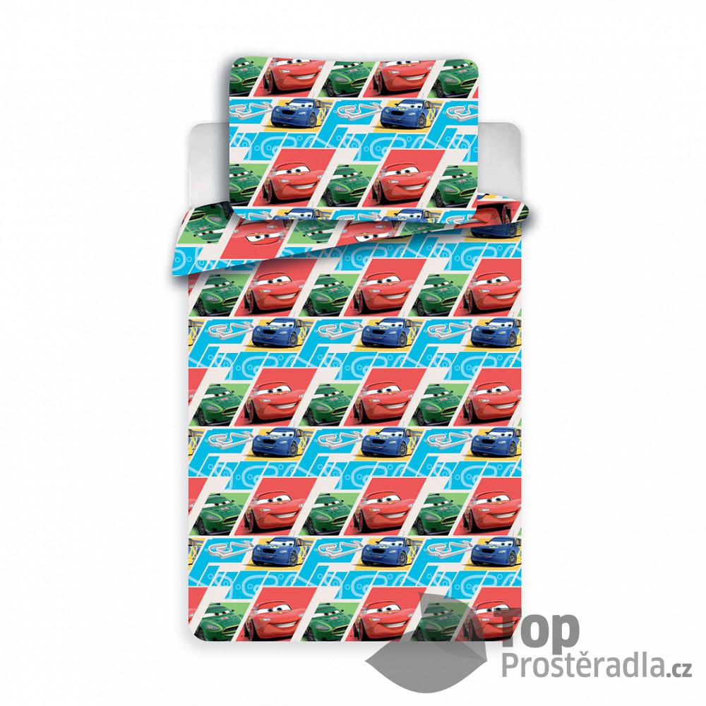 TP Bavlněné povlečení do postýlky 40x60 90x130 Cars