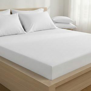 Saténové prostěradlo LUXURY COLLECTION 90x200+25 Bílé
