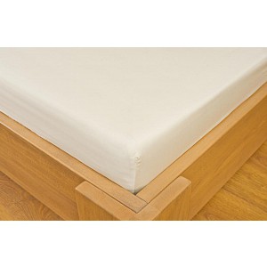 Saténové prostěradlo LUXURY COLLECTION 90x200+20cm smetanové