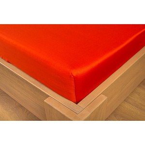 Saténové prostěradlo LUXURY COLLECTION 90x200+20cm červené