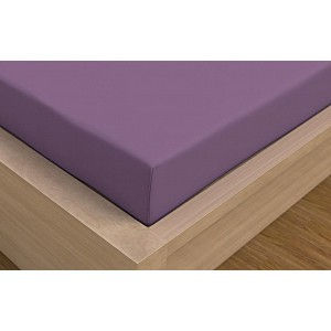 Saténové prostěradlo LUXURY COLLECTION 90x200+20cm fialové