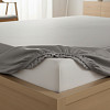 Saténové prostěradlo LUXURY COLLECTION 90x200+25 Světle šedé