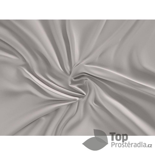 Saténové prostěradlo LUXURY COLLECTION 90x200+20cm světle šedé