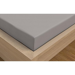 Saténové prostěradlo LUXURY COLLECTION 90x200+20cm světle šedé