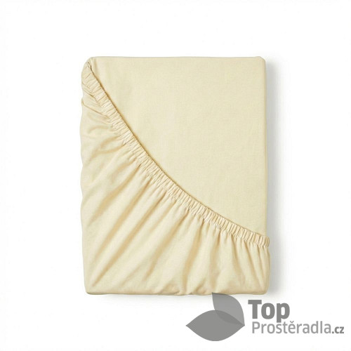 Saténové prostěradlo LUXURY COLLECTION 160x200+25 Smetanové