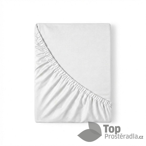 Saténové prostěradlo LUXURY COLLECTION 220x200+25 Bílé