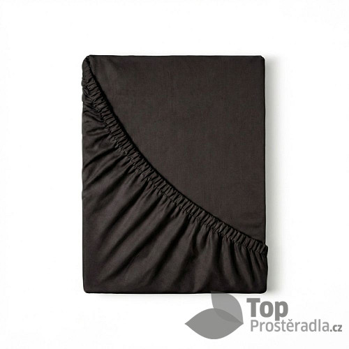 Saténové prostěradlo LUXURY COLLECTION 220x200+25 Černé