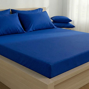 Saténové prostěradlo LUXURY COLLECTION 140x200+25 Tmavě modré