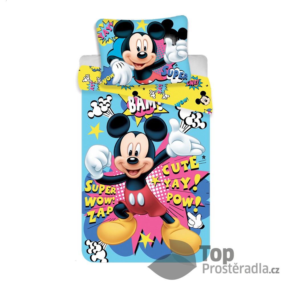 Dětské povlečení z mikrovlákna 140x200 70x90 Mickey BAM