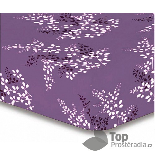 Prostěradlo z mikrovlákna 90x200 - Calluna větvička fialová