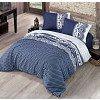 Francouzské bavlněné povlečení CANZONE modré 200x200+2x70x90