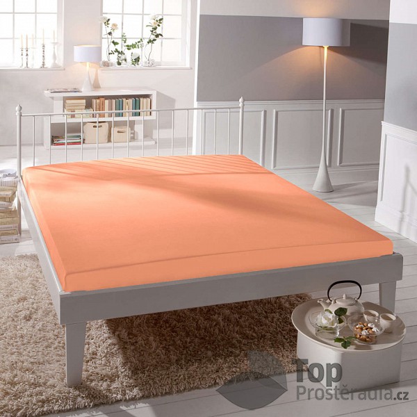 Jersey prostěradlo 140x200 Premium - Lososová