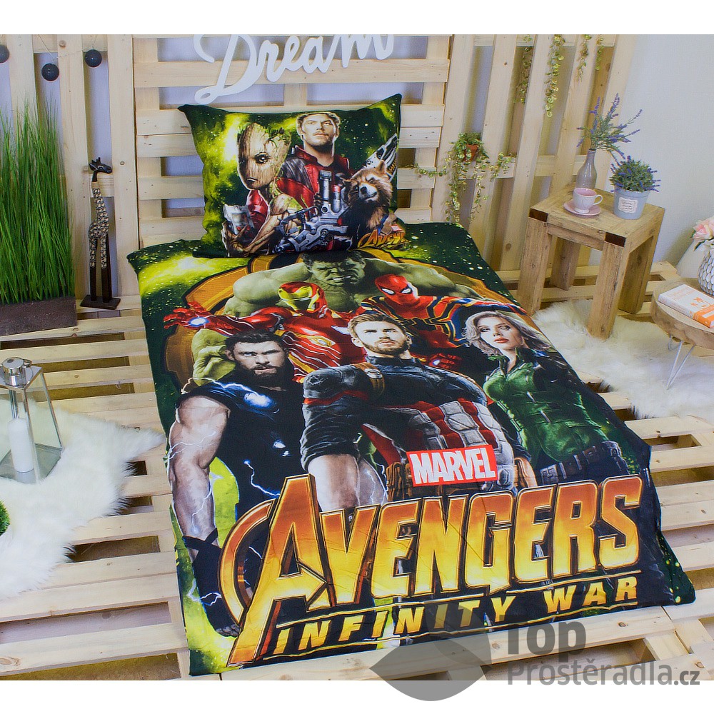TOP Bavlněné povlečení 140x200+70x90 Avengers Infinity war