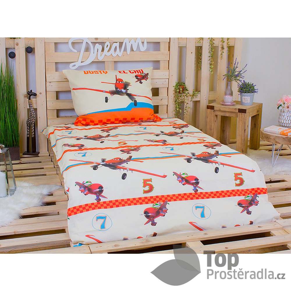 TOP Bavlněné povlečení 140x200+70x90 Letadla