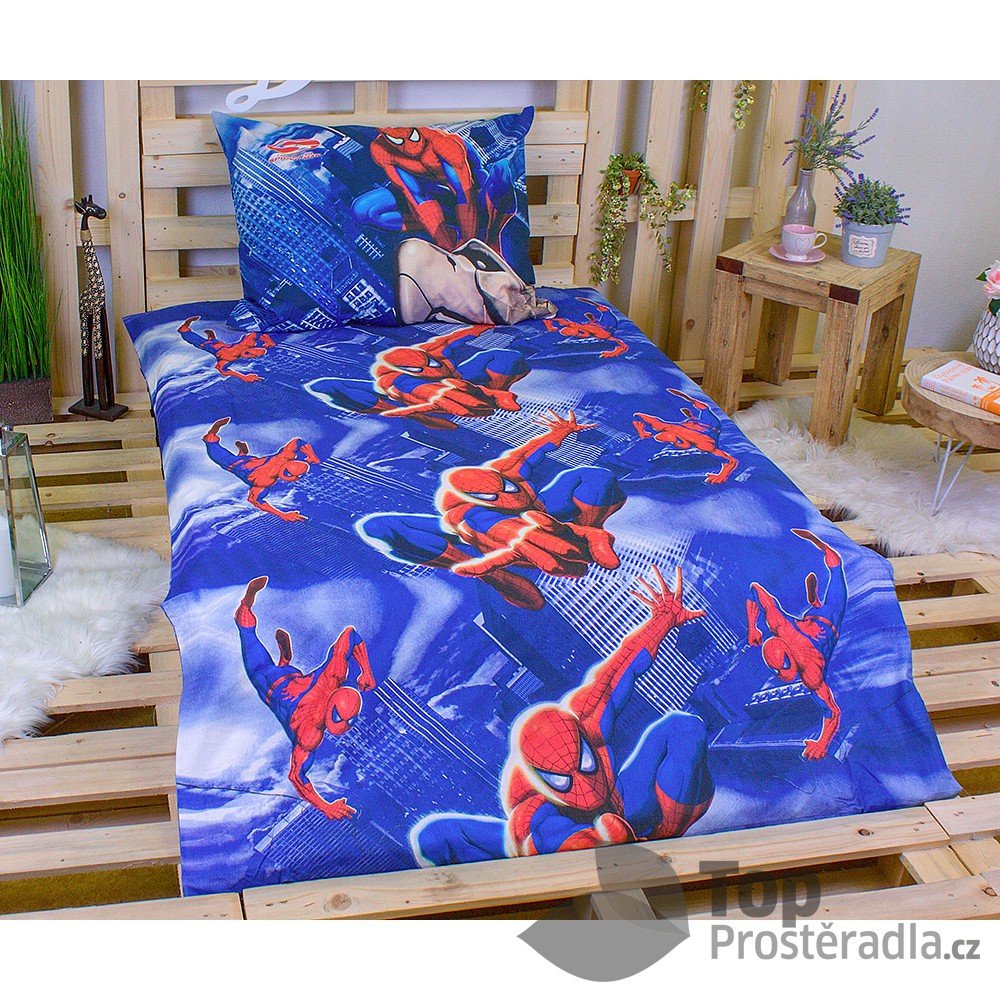 TOP Bavlněné povlečení 140x200+70x90 four spiderman