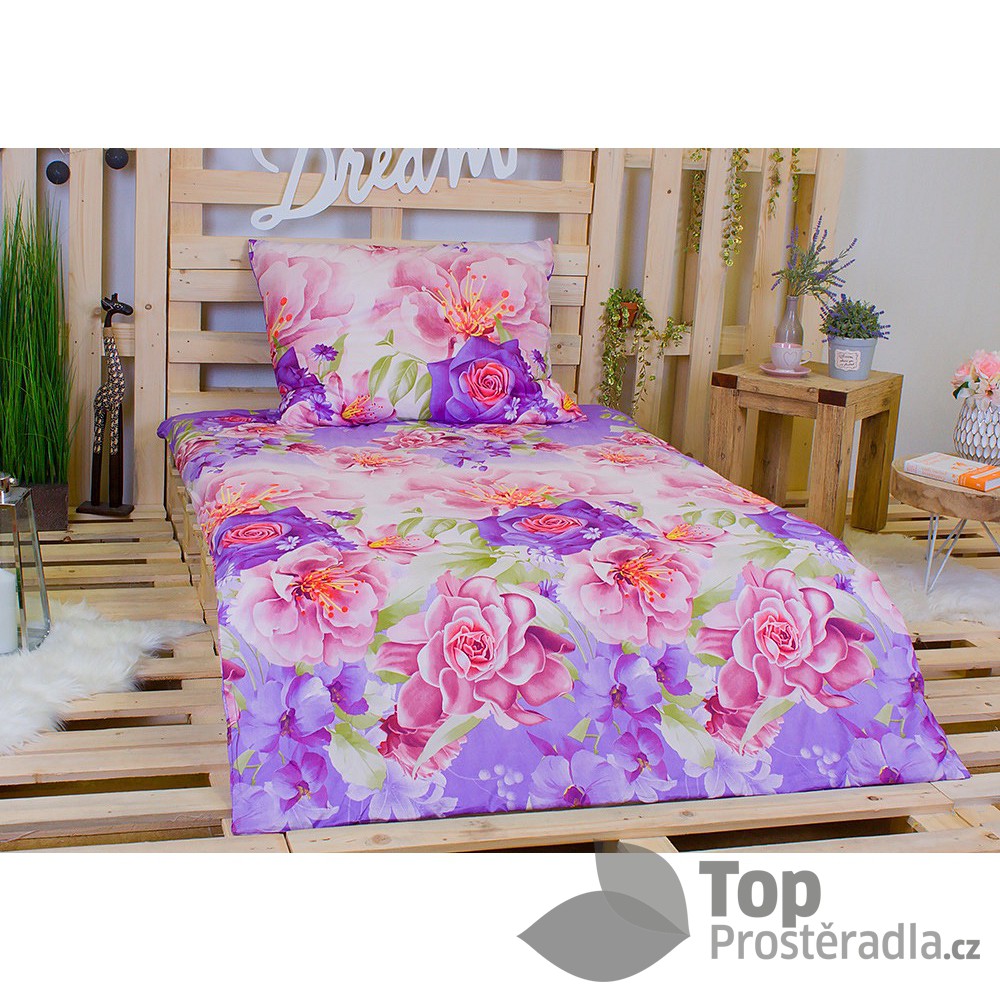 3D povlečení 140x200 + 70x90 - Rose romantica