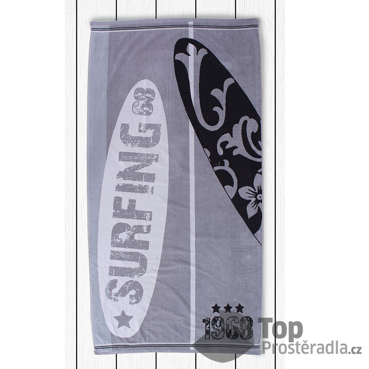 TOP Plážová osuška BEACH 90x180 ReservationSurfing Grey
