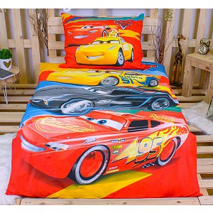 Bavlněné povlečení 140x200+70x90 Cars racing